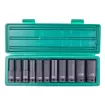 Bộ khẩu dài cho súng vặn ốc 1/2", 11 chi tiết (10 - 24 mm)