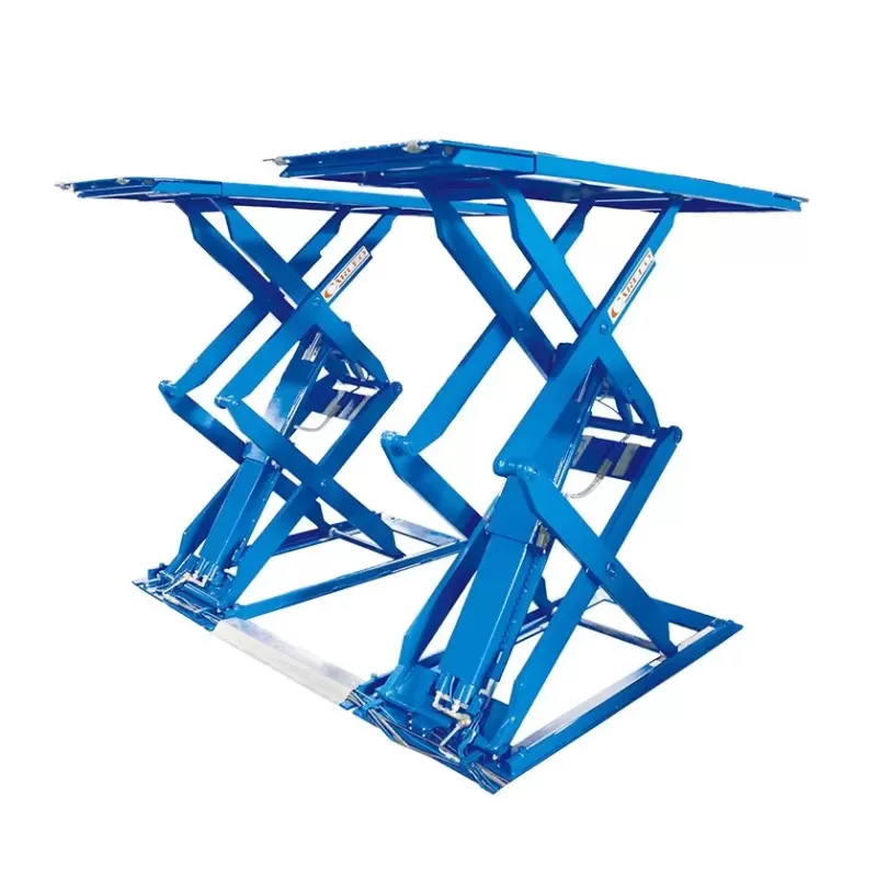 Cầu nâng cắt kéo nâng bụng 3.5 Tấn, Lắp nổi, Bàn siêu mỏng