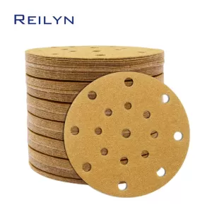 Giấy nhám vàng tròn phi 150 - P320 -  8+6+1 lỗ