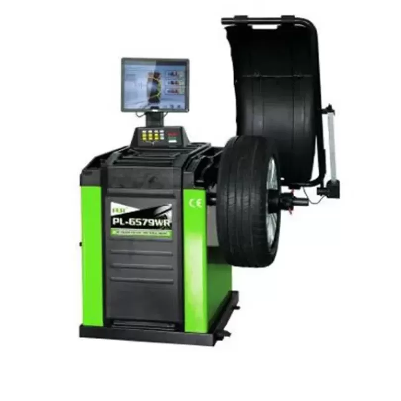 Máy cân bằng lốp xe con, màn hình hiển thị (Gồm Laser vị trí, thước đo tự động - màu ghi RAL7016)